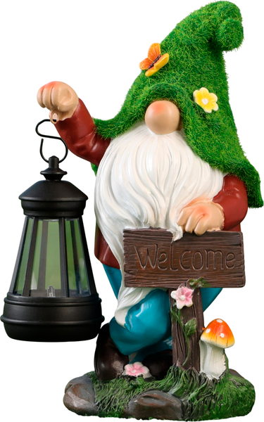 Садовая фигура-светильник Take It Easy Гном Welcome / 10122713 - фото