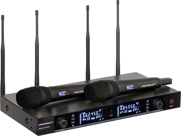 Радиосистема микрофонная Rockdale Pro Stage 220 BK Vocal - фото