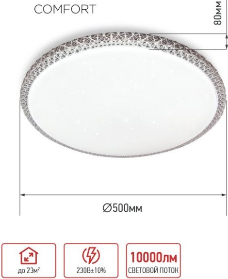 Потолочный светильник INhome Comfort Mystery-125RC-WH / 4690612059525