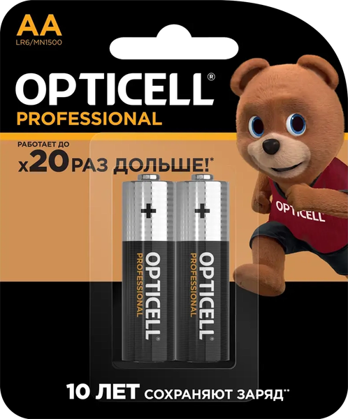 Комплект батареек Opticell Professional AA - фото
