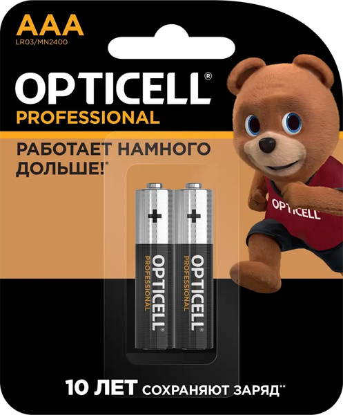 Комплект батареек Opticell Professional AAА - фото