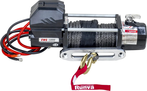 Лебедка автомобильная Runva 12V Magnum 12000 lbs 5443кг / EWD12000FSR (синтетический трос) - фото