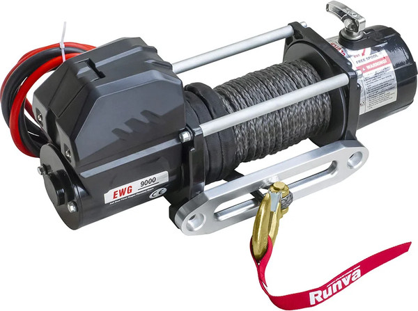 Лебедка автомобильная Runva 12V Magnum 9000 lbs 4200кг / EWG9000S (синтетический трос)