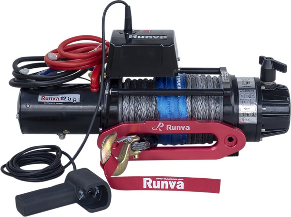 Лебедка электрическая Runva 12V 12500 lbs 5670кг / EWB12500SSR (синтетический трос)