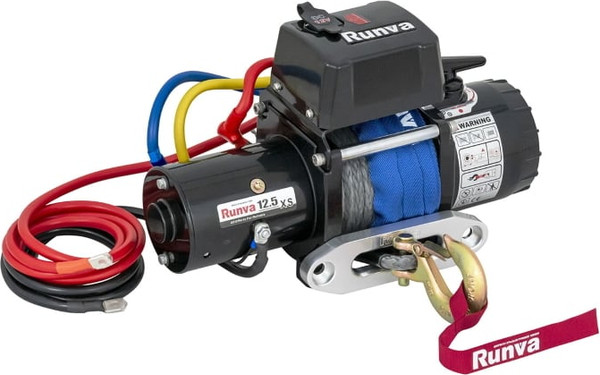 Лебедка электрическая Runva 12V 12500 lbs 5670кг / 12.5XSSR (синтетический трос) - фото