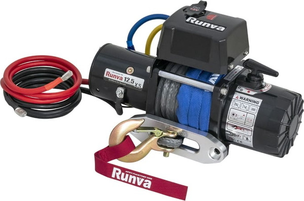 Лебедка электрическая Runva 12V 12500 lbs 5670кг / 12.5XSSR (синтетический трос)