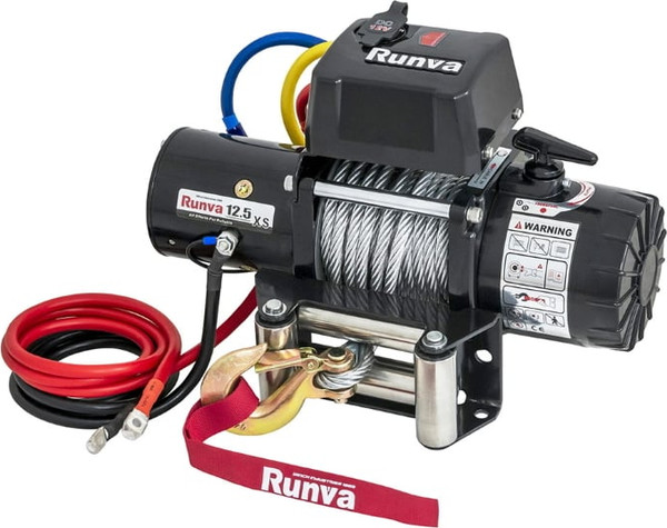 Лебедка электрическая Runva 12V 12500 lbs 5670кг / 12.5XS (стальной трос)