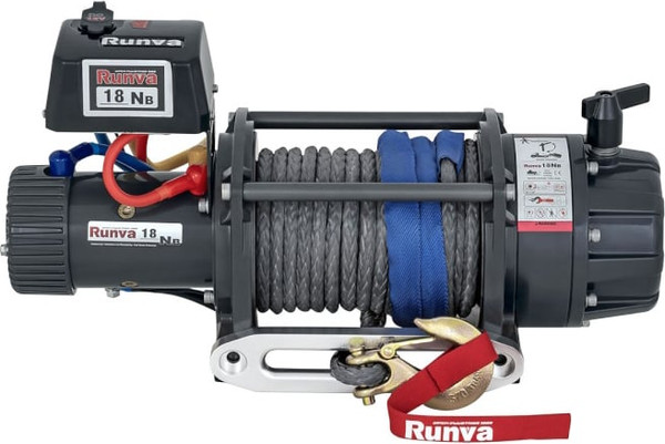 Лебедка электрическая Runva 12V 13500 lbs 6136кг / 13.5XFSR (синтетический трос)