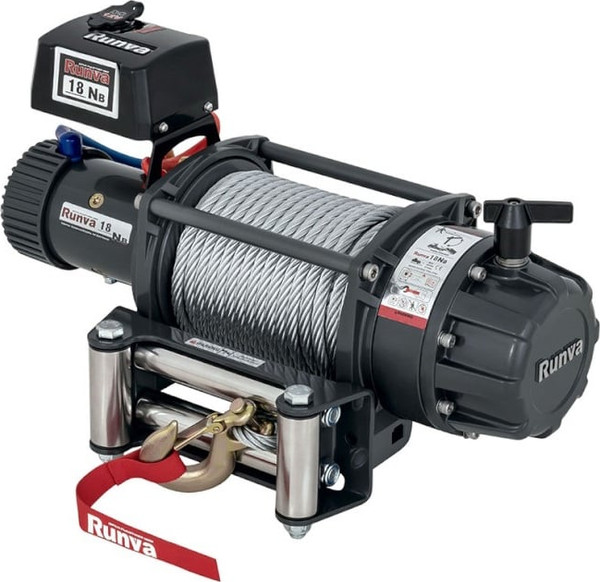 Лебедка электрическая Runva 12V 18000 lbs / EWB18000S (стальной трос)
