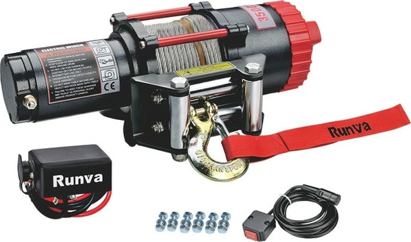Лебедка электрическая Runva 12V 3500A lbs 1588кг / EWT3500A - фото