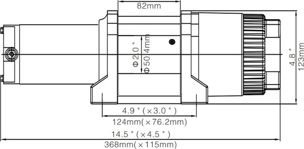 Лебедка электрическая Runva 12V 3500A lbs 1588кг / EWT3500ASR (синтетический трос)
