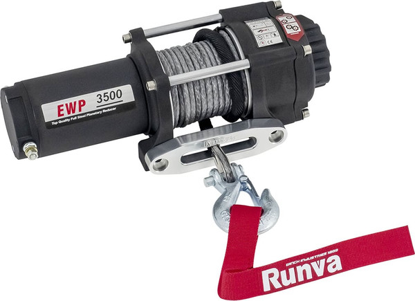 Лебедка электрическая Runva 12V 3500A lbs 1588кг / EWP3500ASR (синтетический трос)