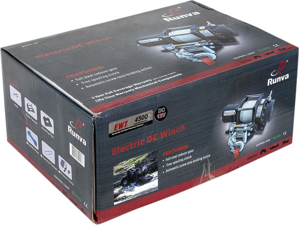 Лебедка электрическая Runva 12V 4500 lbs 2041кг / EWT4500A