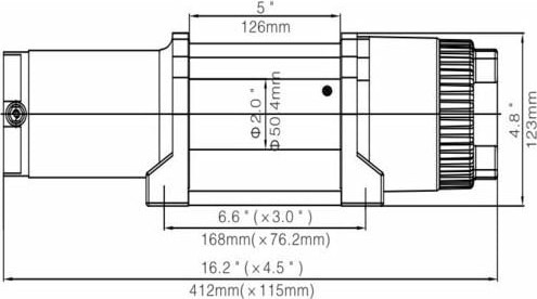 Лебедка электрическая Runva 12V 4500 lbs 2041кг / EWT4500A