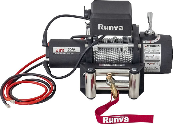 Лебедка электрическая Runva 12V 5000 lbs 2268кг / EWX5000S - фото