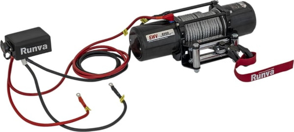 Лебедка электрическая Runva 12V Runva 6000 lbs 2722кг / EWV6000S (стальной трос)
