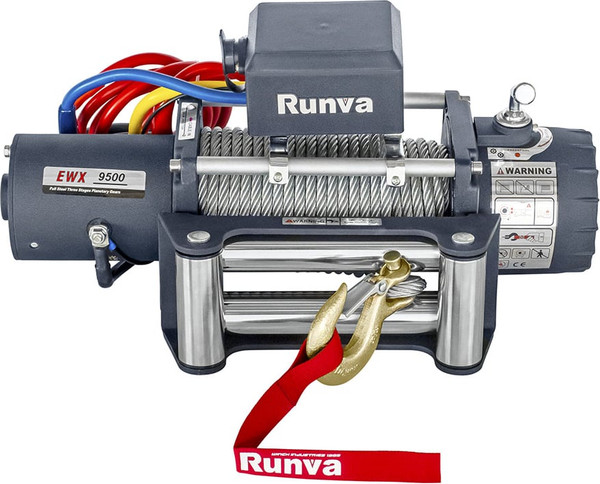 Лебедка электрическая Runva 12V 9500 lbs 4350кг / EWX9500S - фото