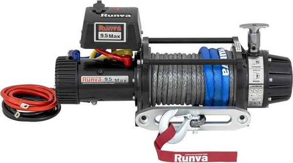 Лебедка электрическая Runva 12V 9500 lbs 4350кг / EWB9500MAX-Q-SSRMAC - фото