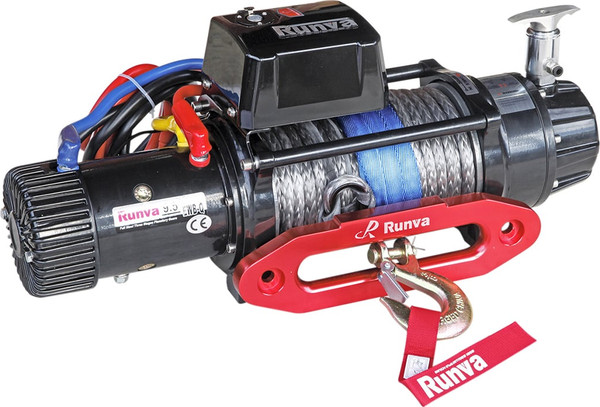 Лебедка электрическая Runva 12V 9500 lbs 4350кг / EWB9500-Q-SRMAC - фото