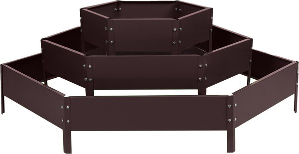 Грядка модульная GREENGO Клумба оцинкованная 3 яруса 60-100-140см - фото