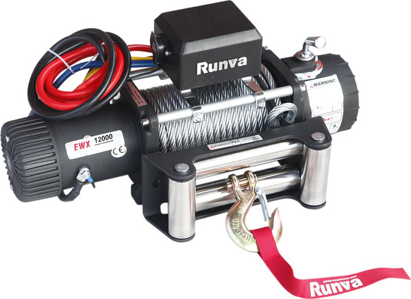 Лебедка электрическая Runva 24V 12000 lbs 5443кг / EWX12000S24V (стальной трос) - фото