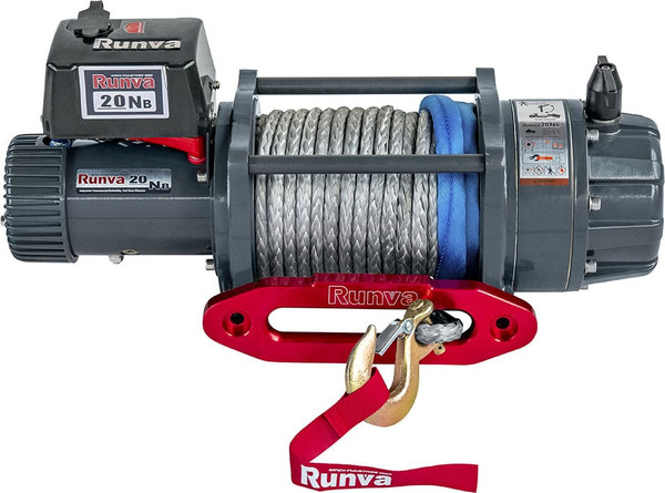 Лебедка электрическая Runva 24V 20000 lbs / EWB20000USR24V (синтетический трос)