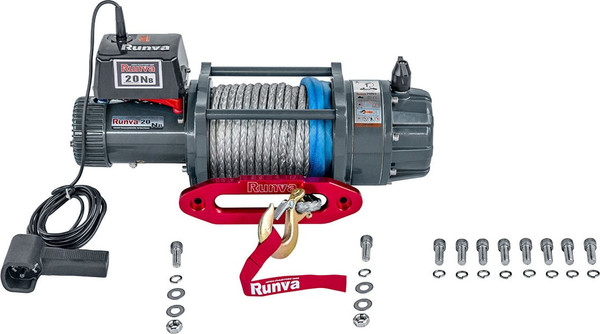 Лебедка электрическая Runva 24V 20000 lbs / EWB20000USR24V (синтетический трос)