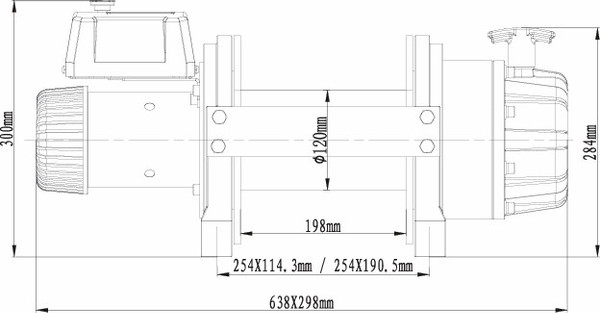 Лебедка электрическая Runva 24V 25000 lbs / EWB25000S24V