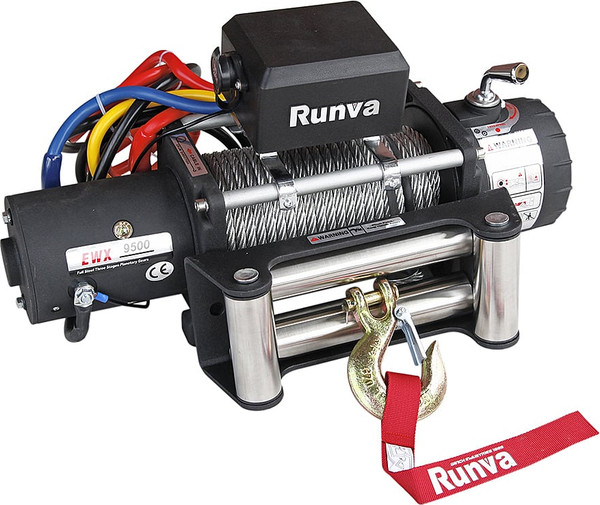 Лебедка электрическая Runva 24V 9500 lbs 4350кг / EWX9500S24V - фото