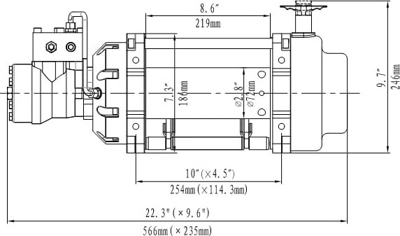 Лебедка автомобильная Runva 10000 lbs 4536кг / HWN10000IYD