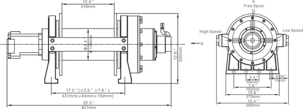 Лебедка автомобильная Runva 20000 lbs 9072кг / HWX20000YD
