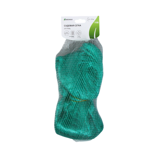 Защитная сетка для растений GREENGO Мягкая 10x4м ячейка 15x15мм от птиц - фото