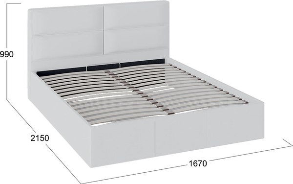 Двуспальная кровать ТриЯ Глосс 1600 ТД 319.01.02