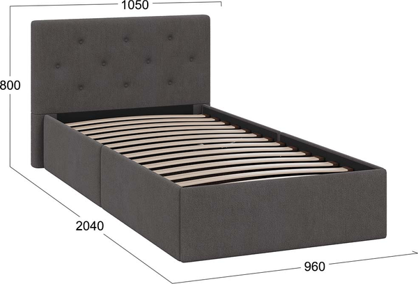 Односпальная кровать ТриЯ Тейлор Велюр Neo