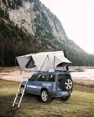 Палатка на крышу автомобиля Риф Hard RT03-165 / RIFRT031658090W (черный/серый)