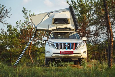 Палатка на крышу автомобиля Риф Hard RT03-165 / RIFRT031658090W (черный/серый)