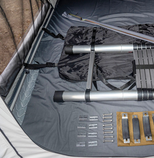 Палатка на крышу автомобиля Риф Hard RT05-125 / RIFRT051258090W (черный/светло-серый)