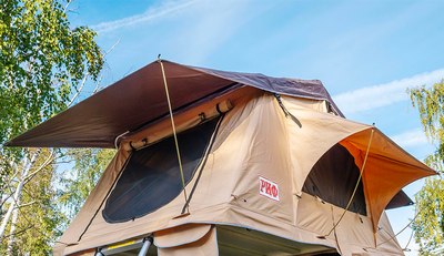 Палатка на крышу автомобиля Риф Soft RT01-140 / RIFRT011406090W (песочный/черный)