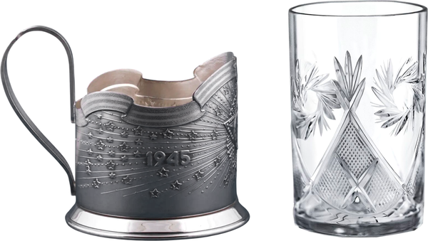 Набор для чая/кофе Кольчугинский мельхиор №15 Победа / НБМС337855015 - фото