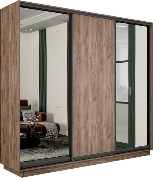 Шкаф-купе ТриЯ Румер-2 СШК 3.180.60-13.11.13 Н 3-х дверный - фото