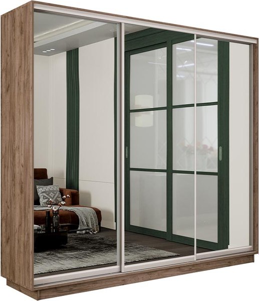 Шкаф-купе ТриЯ Румер-2 СШК 3.180.60-13.13.13 3-х дверный - фото