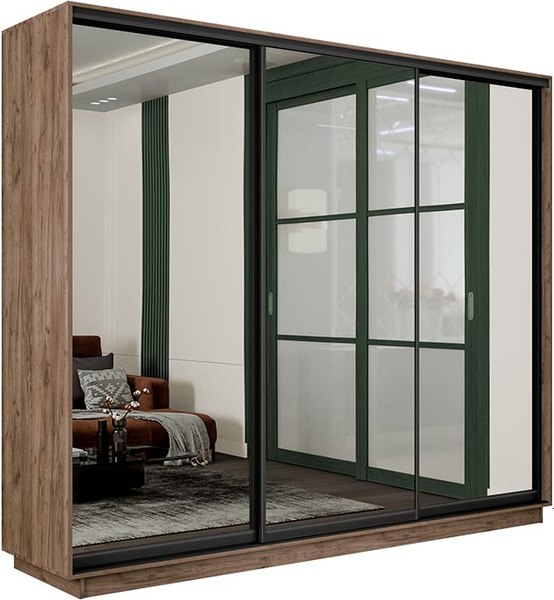 Шкаф-купе ТриЯ Румер-2 СШК 3.210.70-13.13.13 Н 3-х дверный - фото