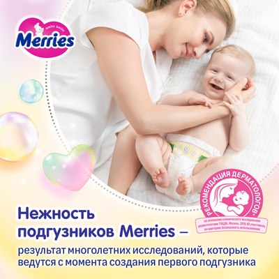 Подгузники детские Merries M 6-11кг