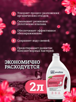 Жидкость для биотуалета GoodHim Bio-T Pink / 13184