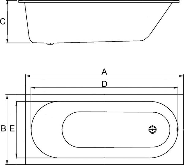 Ванна акриловая Alba Spa Supreme 180x80