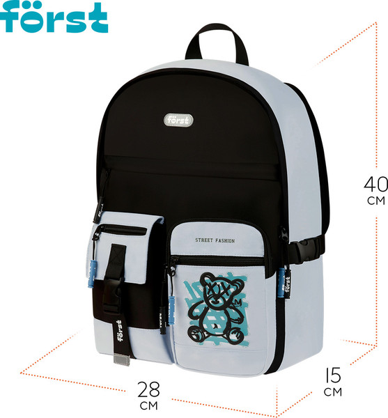 Школьный рюкзак Forst F-Teens. Crazy Emoji / FT-RM-142502