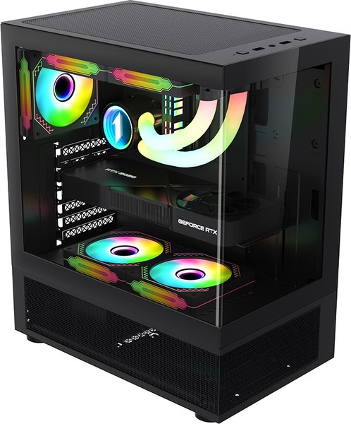 Корпус для компьютера 1stPlayer Miku Mi7-A / Mi7-A-BK-2F1R-1F1 - фото