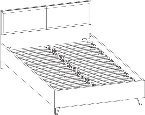 Полуторная кровать Black Red White Grace LOZ120х200 М