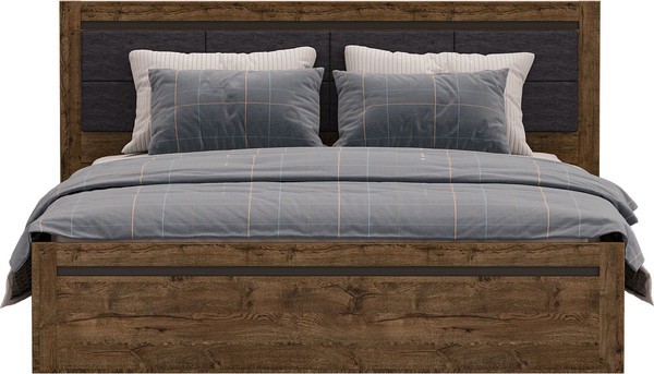 Двуспальная кровать Black Red White Kada S404-LOZ160х200 с мягким элементом Д - фото