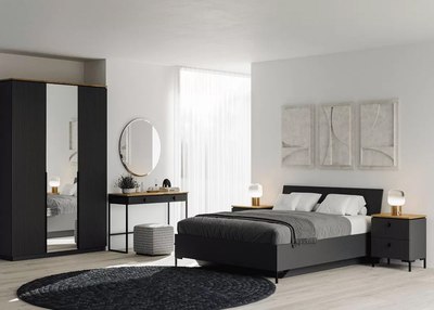 Двуспальная кровать Black Red White San Gimignano LOZ160х200 М